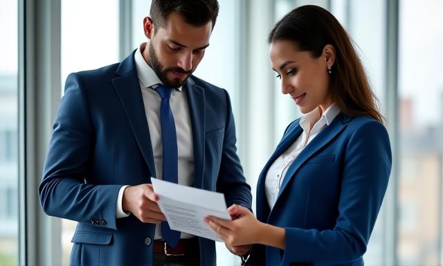 Professional meeting in a bright London office overlooking Regent's Canal, legal associates discussing documents